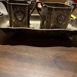 Vintage Silver Creamer and Sugar Set